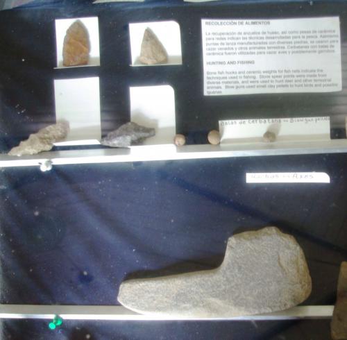 Lithic objects in museum display