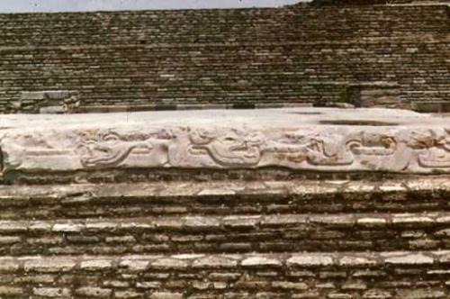 Altar 2 detail with serpent heads