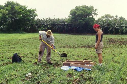 Larry and Meaghan digging shovel test
